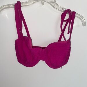A&F NTW CURVE LOVE Tie Strand Underwire Swim Top